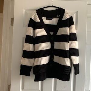 CALVIN KLEIN JEANS Oversized Cardigan Black/white in Size M